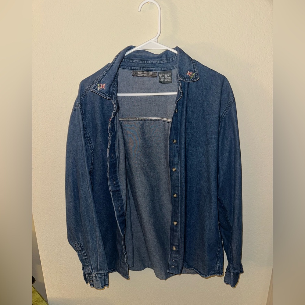 vintage Denim Button Down Shirt